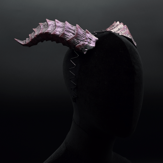 [MADE-TO-ORDER] Hades Violet Tiefling Horns - Iridescent - Haus of Brimstone - 