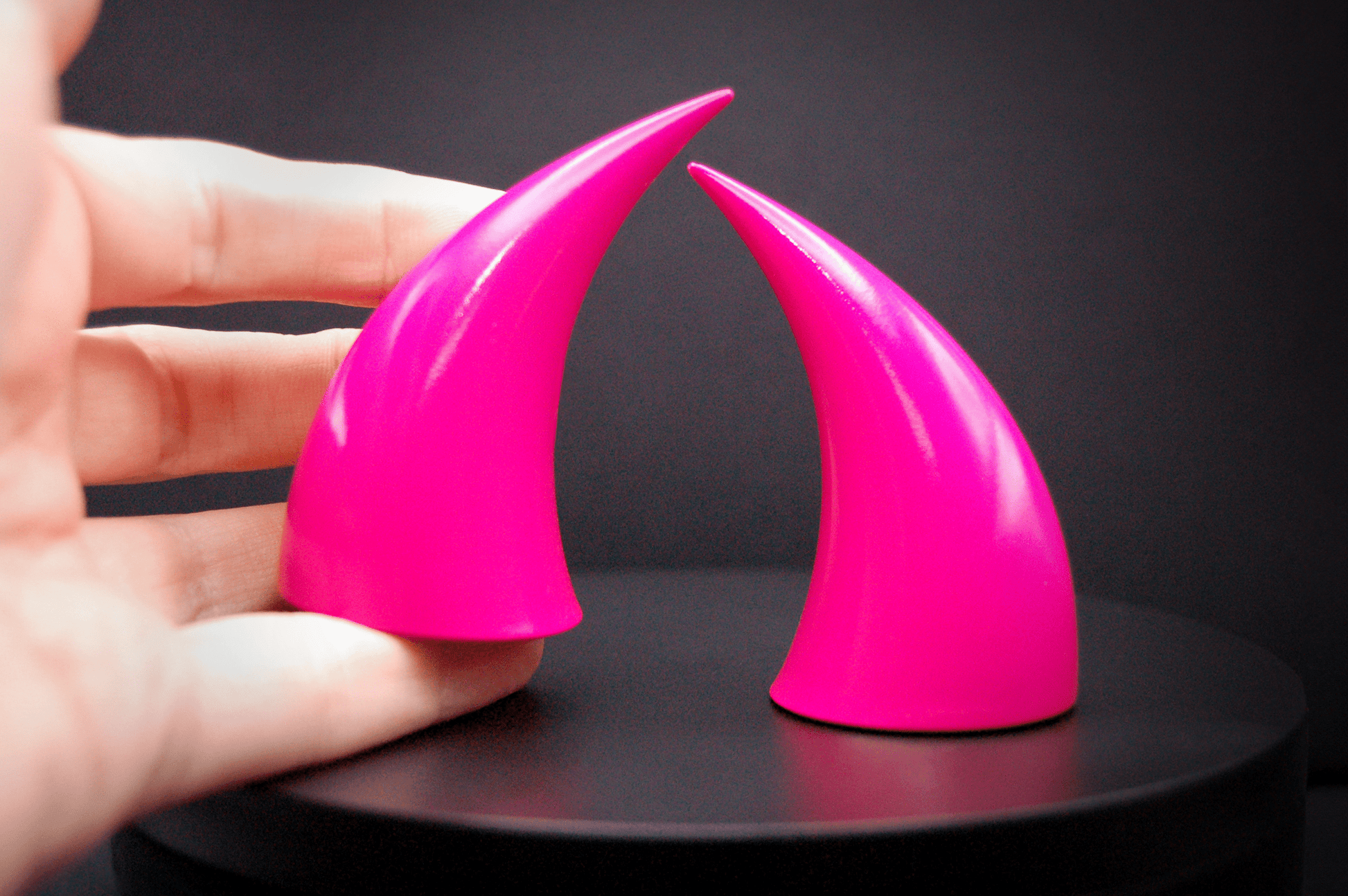 Hot Pink Incubus Horns - Gloss - Haus of Brimstone - 