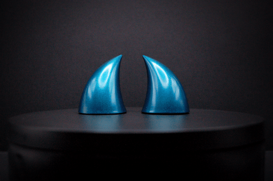 Liminal Blue Imp Horns - Metallic - Haus of Brimstone - 