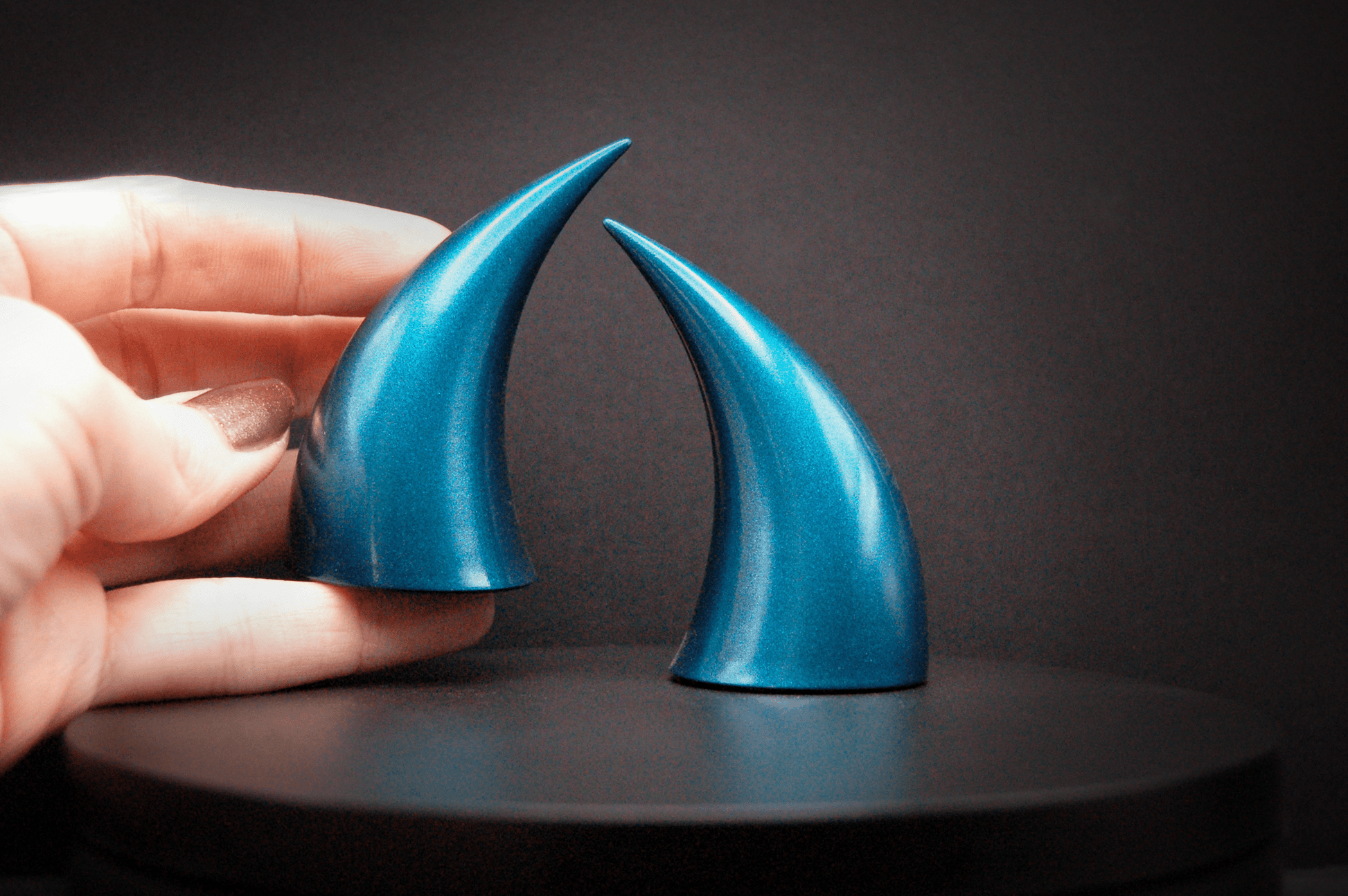 Liminal Blue Incubus Horns - Metallic - Haus of Brimstone - 