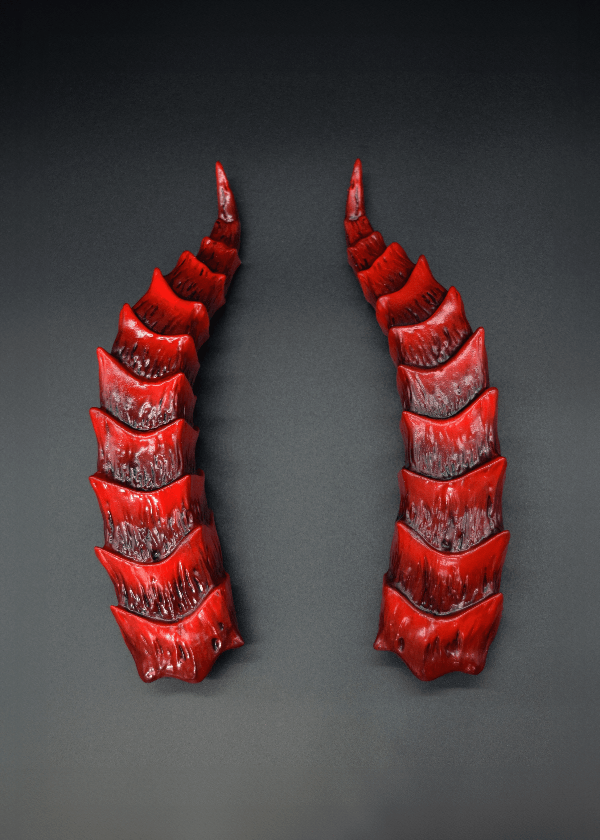 Scarlet Tiefling Horns - Gloss - Haus of Brimstone - 